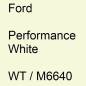 Preview: Ford, Performance White, WT / M6640.